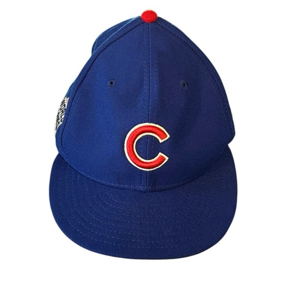 New Era 59Fifty Chicago Cubs 2016 World Series Fitted Baseball Cap Sz 7 3/8